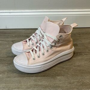 Converse Chuck Taylor All Star Light Pink Move Platform Sneakers Women’s Size 6